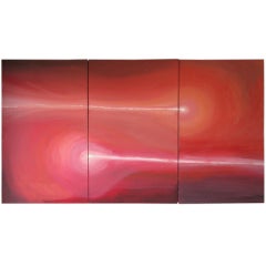 Modernist Triptych Oil on Canvas 4