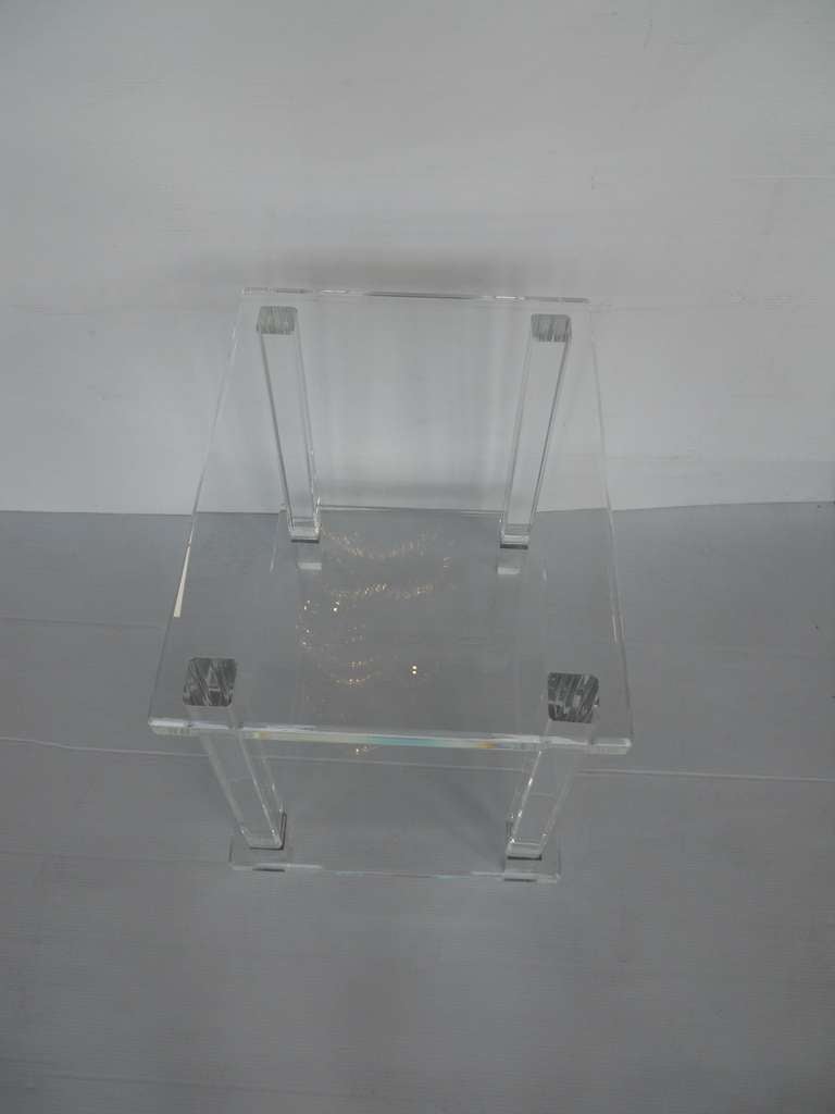 20th Century Classy Pair of Lucite Tables