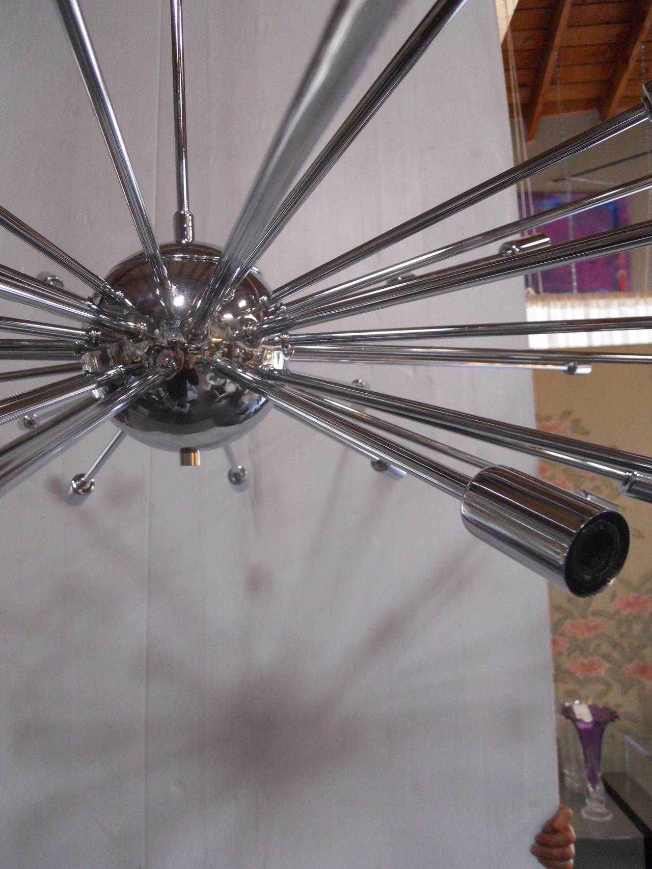 Late 20th Century Sleek Sputnik Chandelier