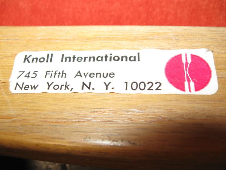 Pair Authentic Vintage Knoll International Chairs In Excellent Condition In Los Angeles, CA