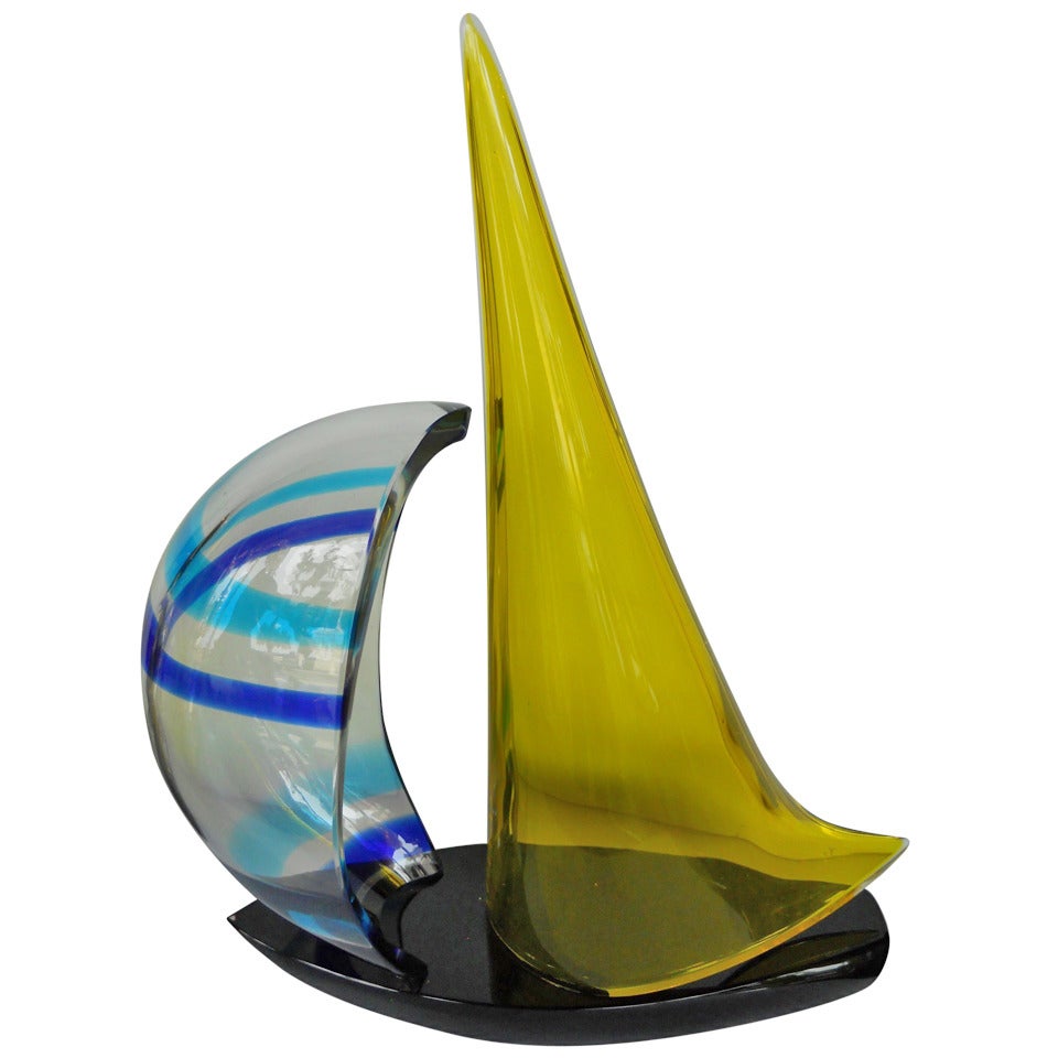 Beautiful Murano Glass Sailboat