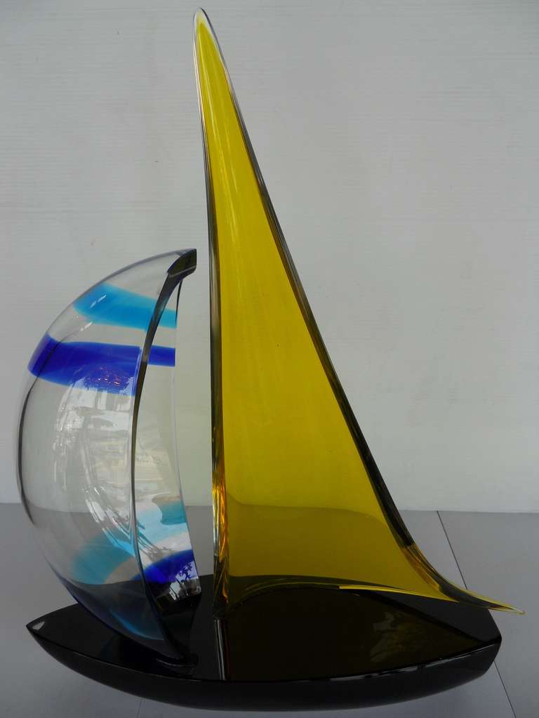 Beautiful Murano Glass Sailboat 3