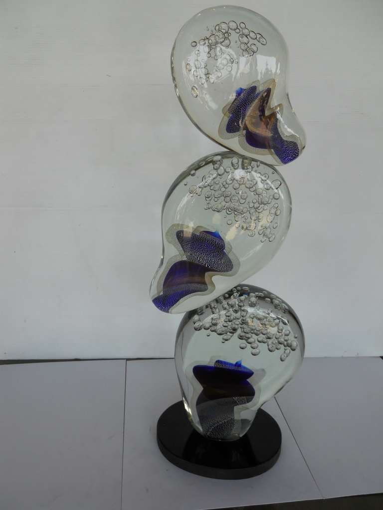 Stunning Murano Glass Pebble Sculpture 1