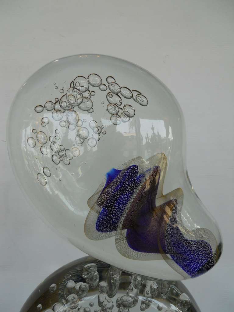 Stunning Murano Glass Pebble Sculpture 2