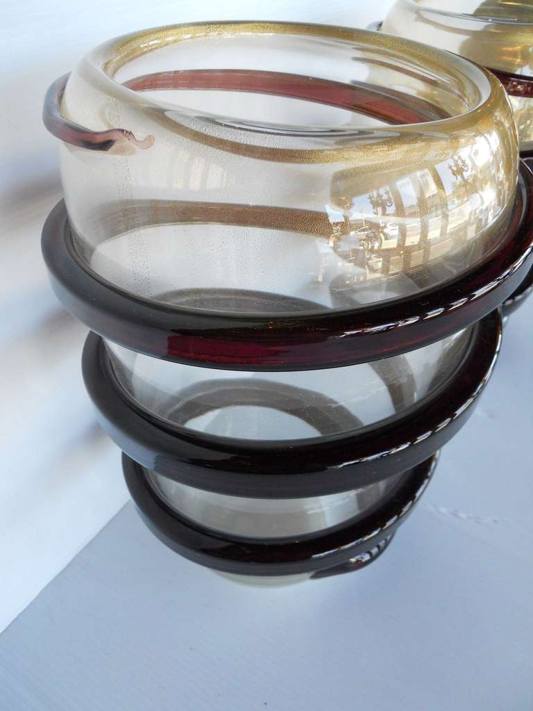 Murano Glass Great Pair of Murano Vases