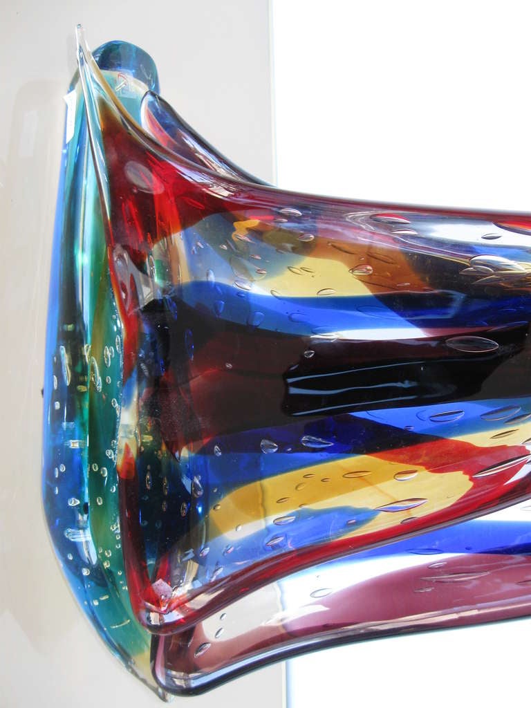 20th Century Fabulous Murano Double Sailboat