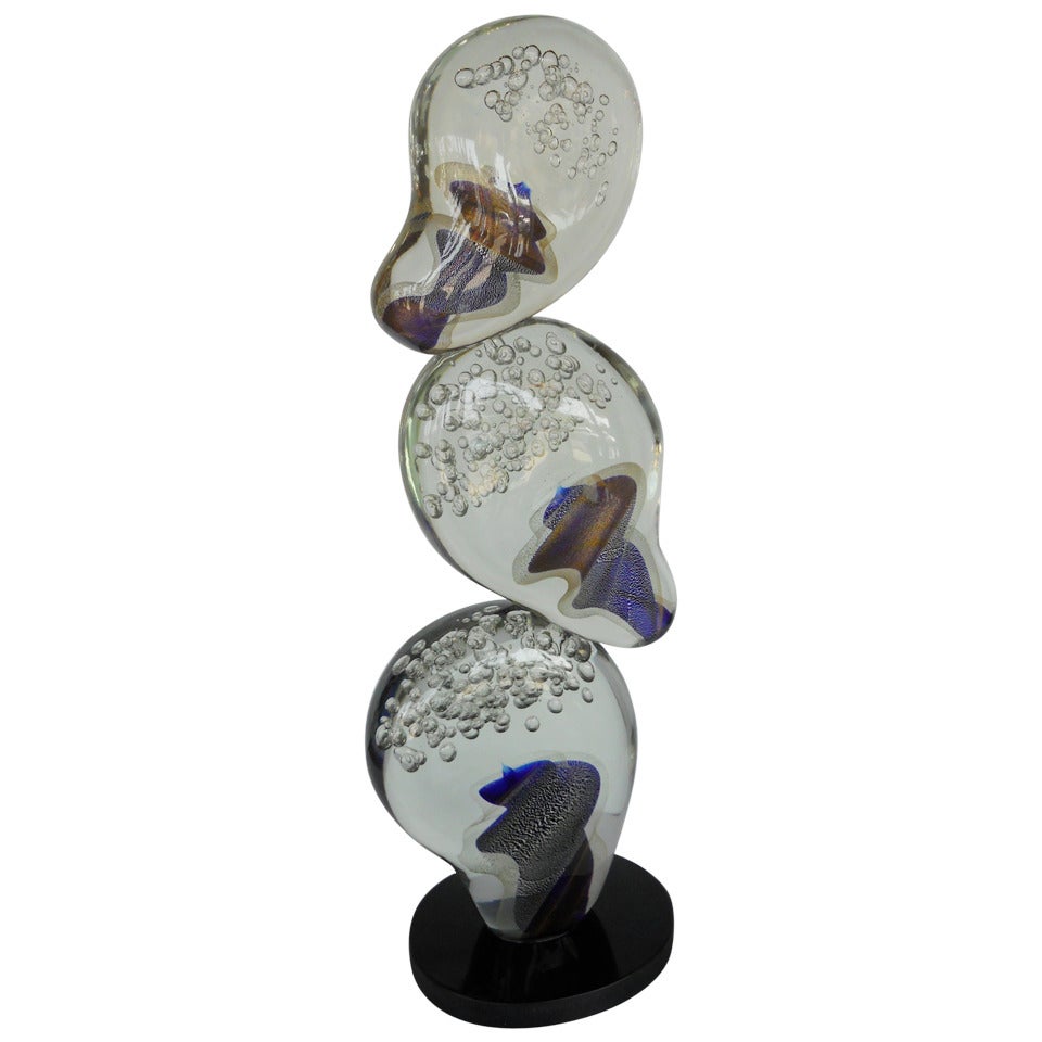 Stunning Murano Glass Pebble Sculpture