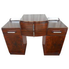 Versatile Art Deco Console or Commode with Drawers 6