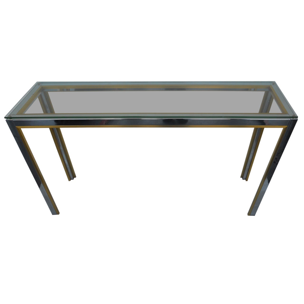 Sleek Italian Console For Sale