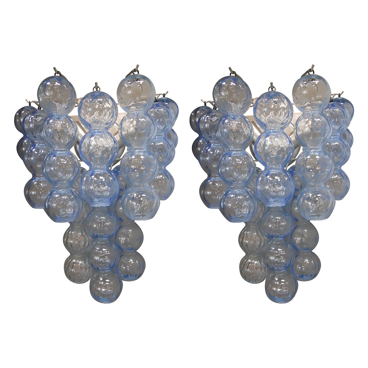 Set of 4 Murano Glass Ball Wall Sconces