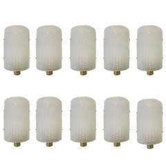 Fabulous Set of 10 Barovier and Toso Wall Sconces