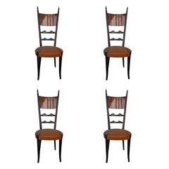Set of Four Aldo Tura Side Chairs 8