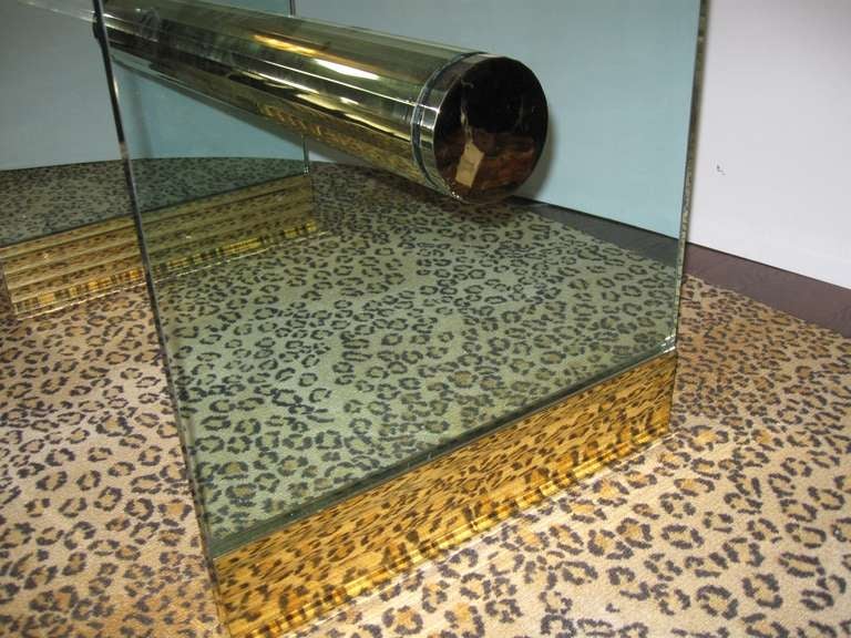 Modern Brass Dining Table by Pace International