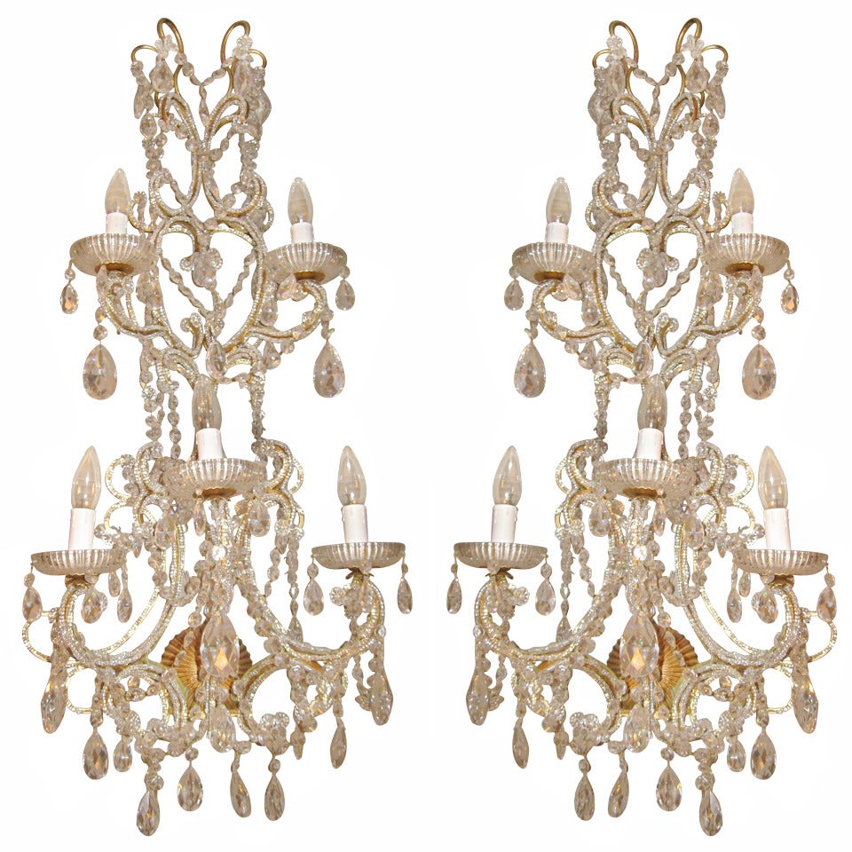 Exceptional Pair of Traditional Wall Sconces 