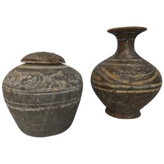 Han Dynasty Set of Urn and Vase