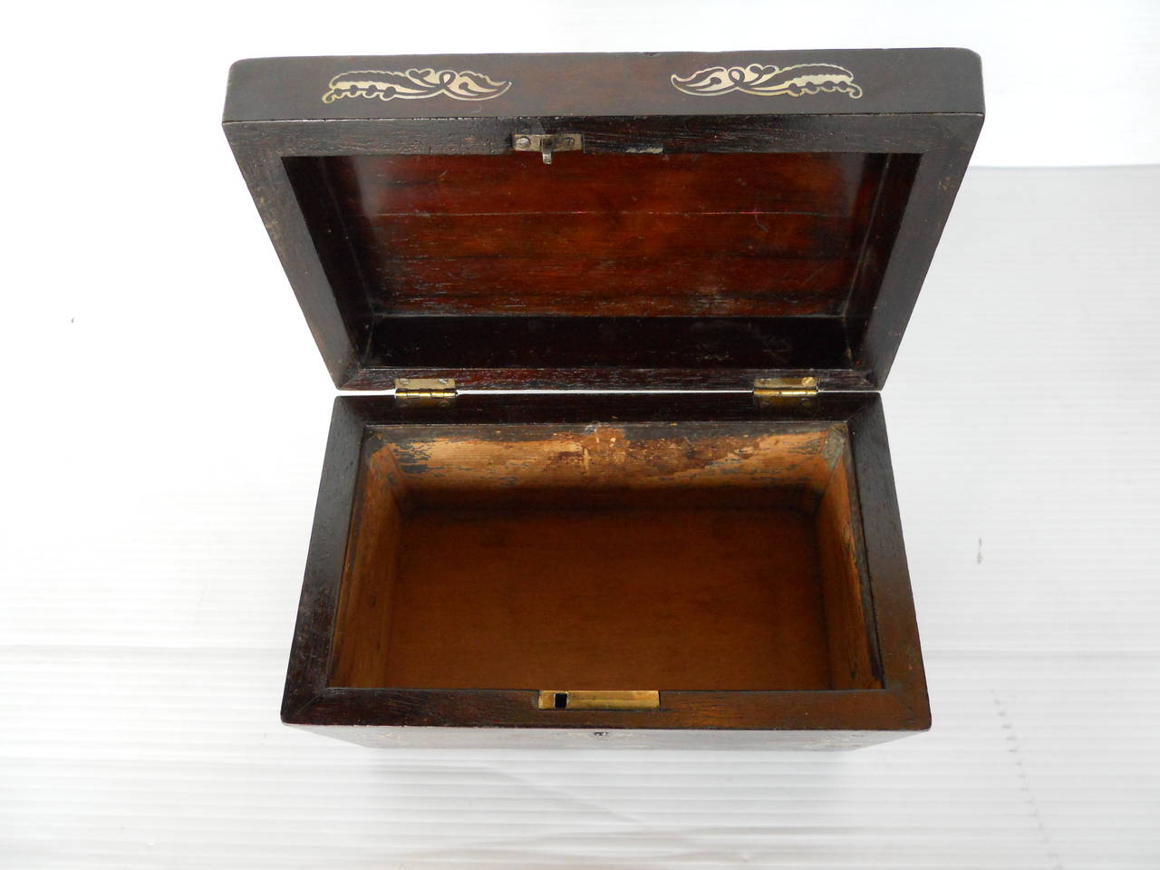 Wood Set of Three 19th Century English Boxes or Tea Caddys