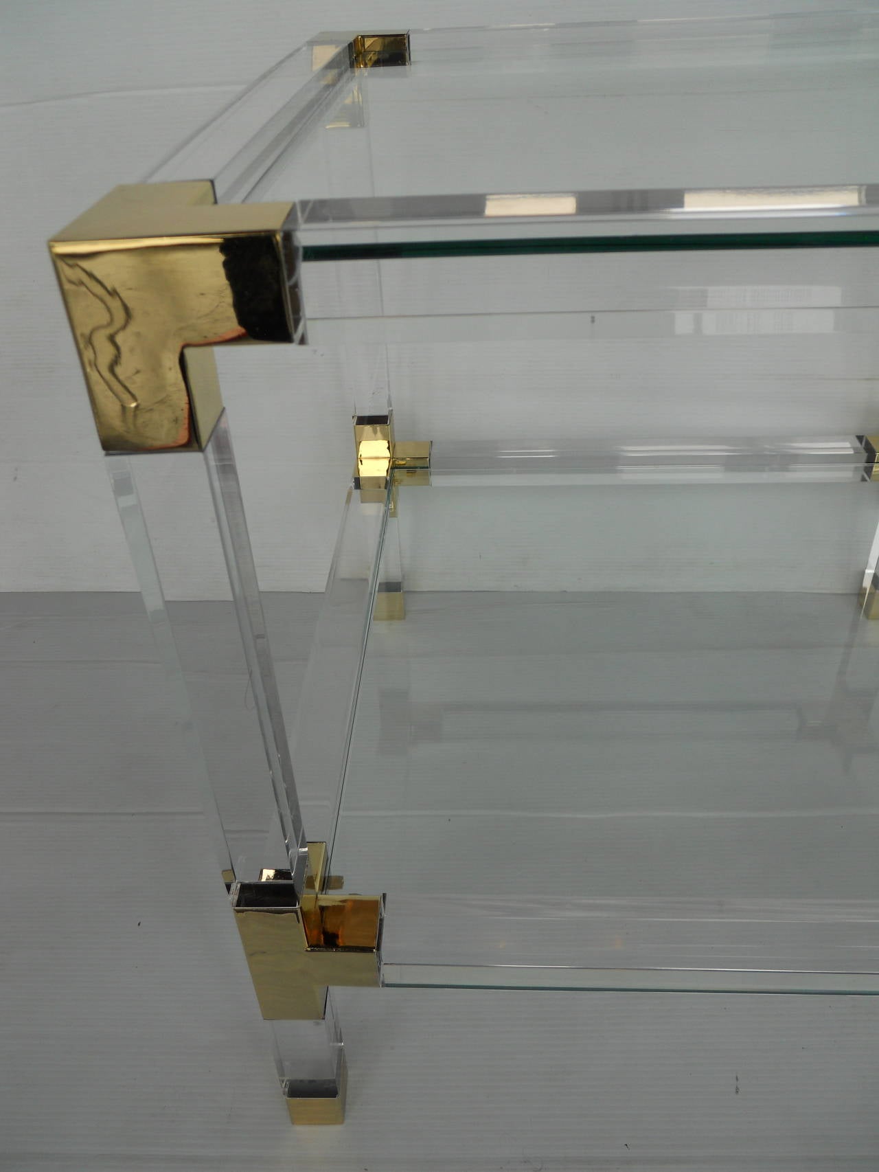 Pair of Charles Hollis Jones Metric Side Tables with Brass Hardware 3