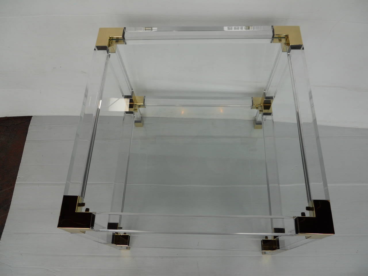 Pair of Charles Hollis Jones Metric Side Tables with Brass Hardware 4