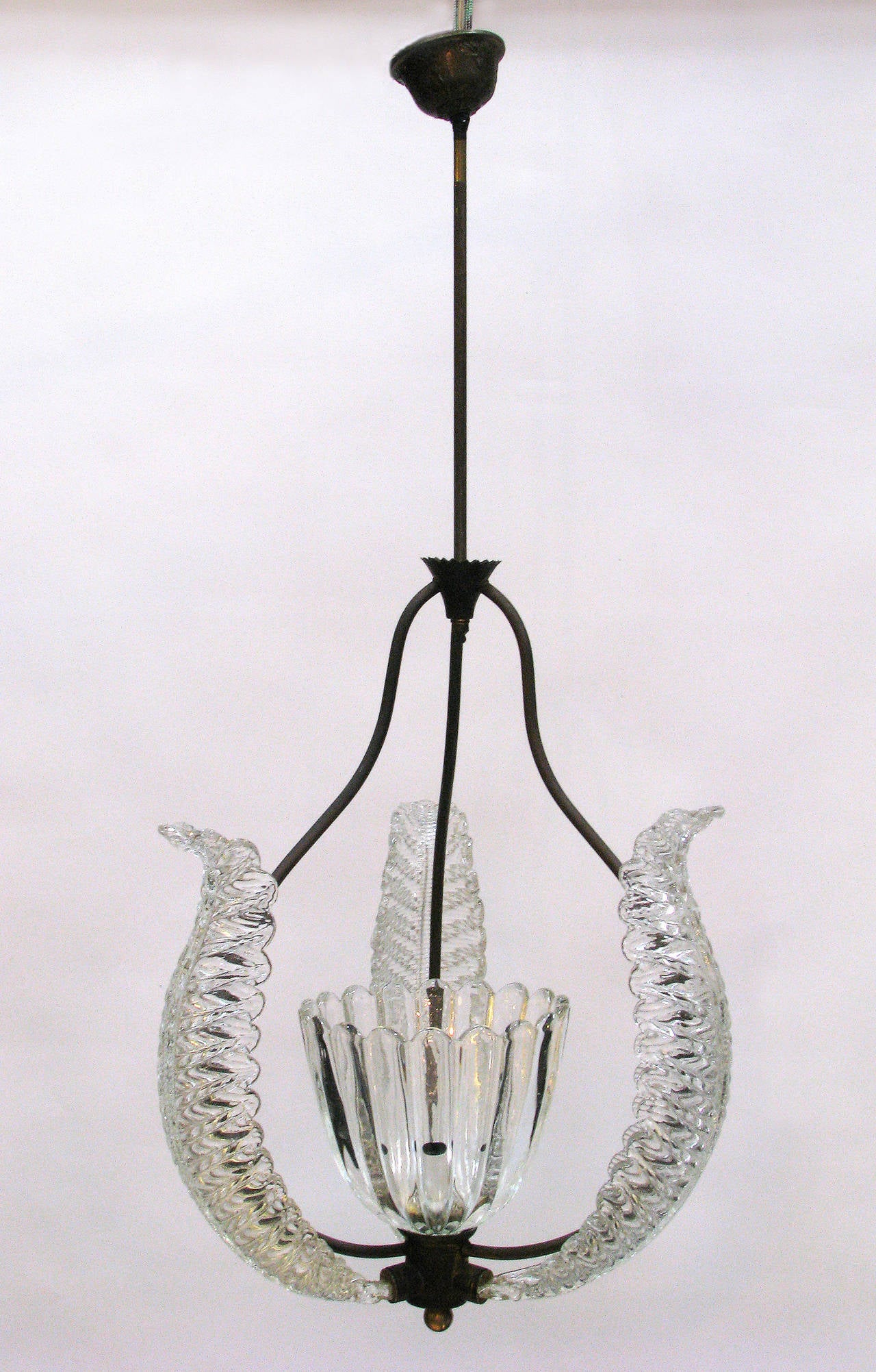 glass bell chandelier