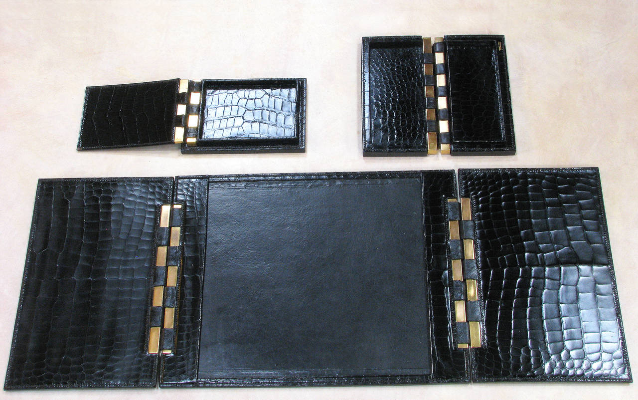 Mid-20th Century Rare Hermes Blotter Desk Set