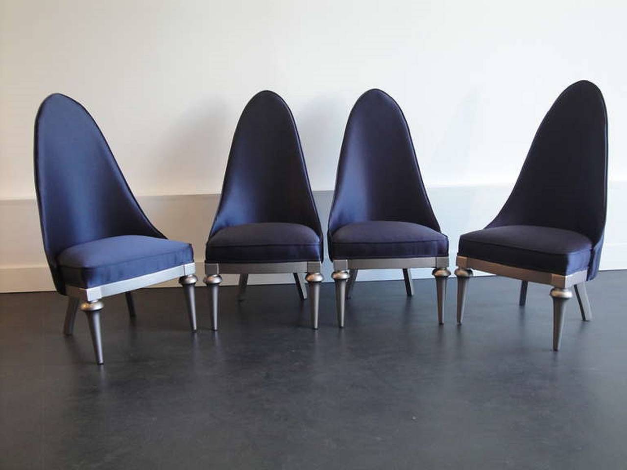 Ensemble de 4 chaises italiennes vintage Excellent état - En vente à Los Angeles, CA