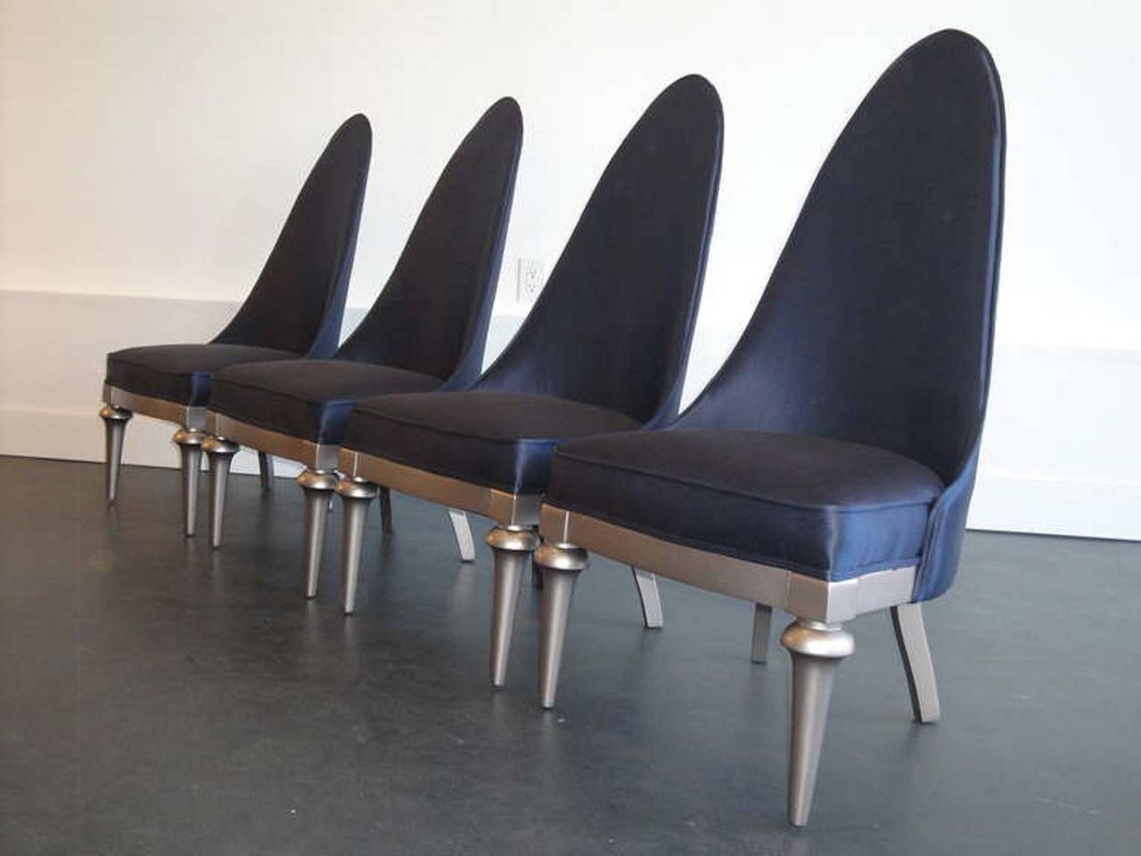 Late 20th Century Set of 4 Vintage Italian Chairs For Sale