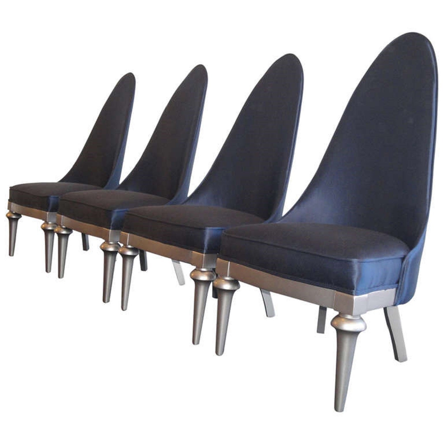 Ensemble de 4 chaises italiennes vintage en vente