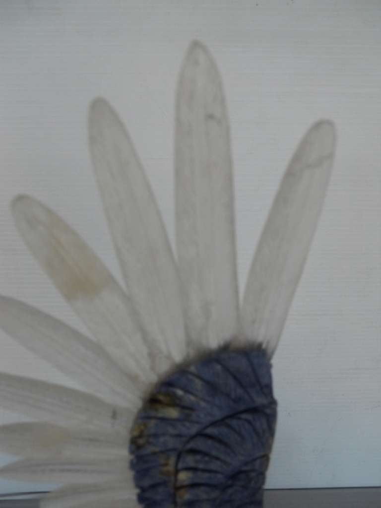 20th Century Soaring Eagle in White Quartz and Lapis