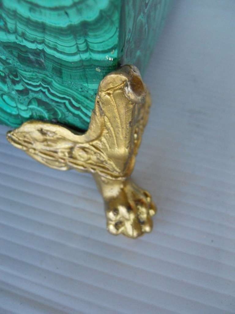 20th Century Impressive Antique Russian Malachite Box