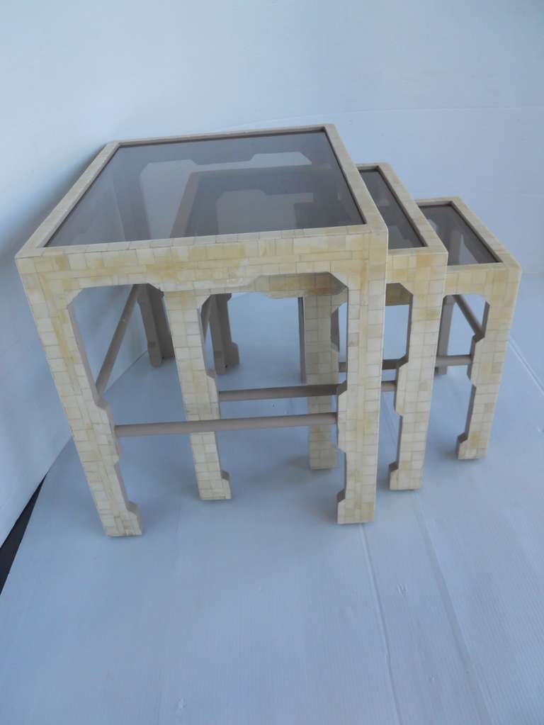 Colombian Playful Set of Three Nesting Tables in the Style of Enrique Garcel