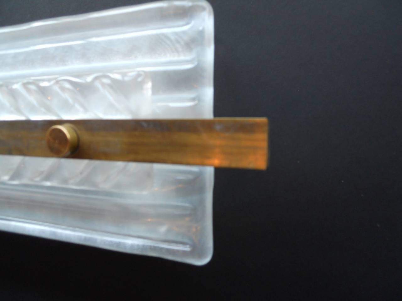 Set of 16 Art Deco Rectangular Frosted Glass Wall Sconces at 1stdibs