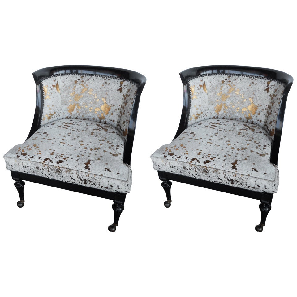 Classy Pair of Italian Chairs For Sale