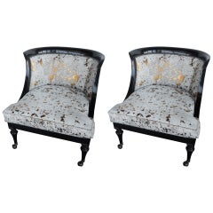 Retro Classy Pair of Italian Chairs