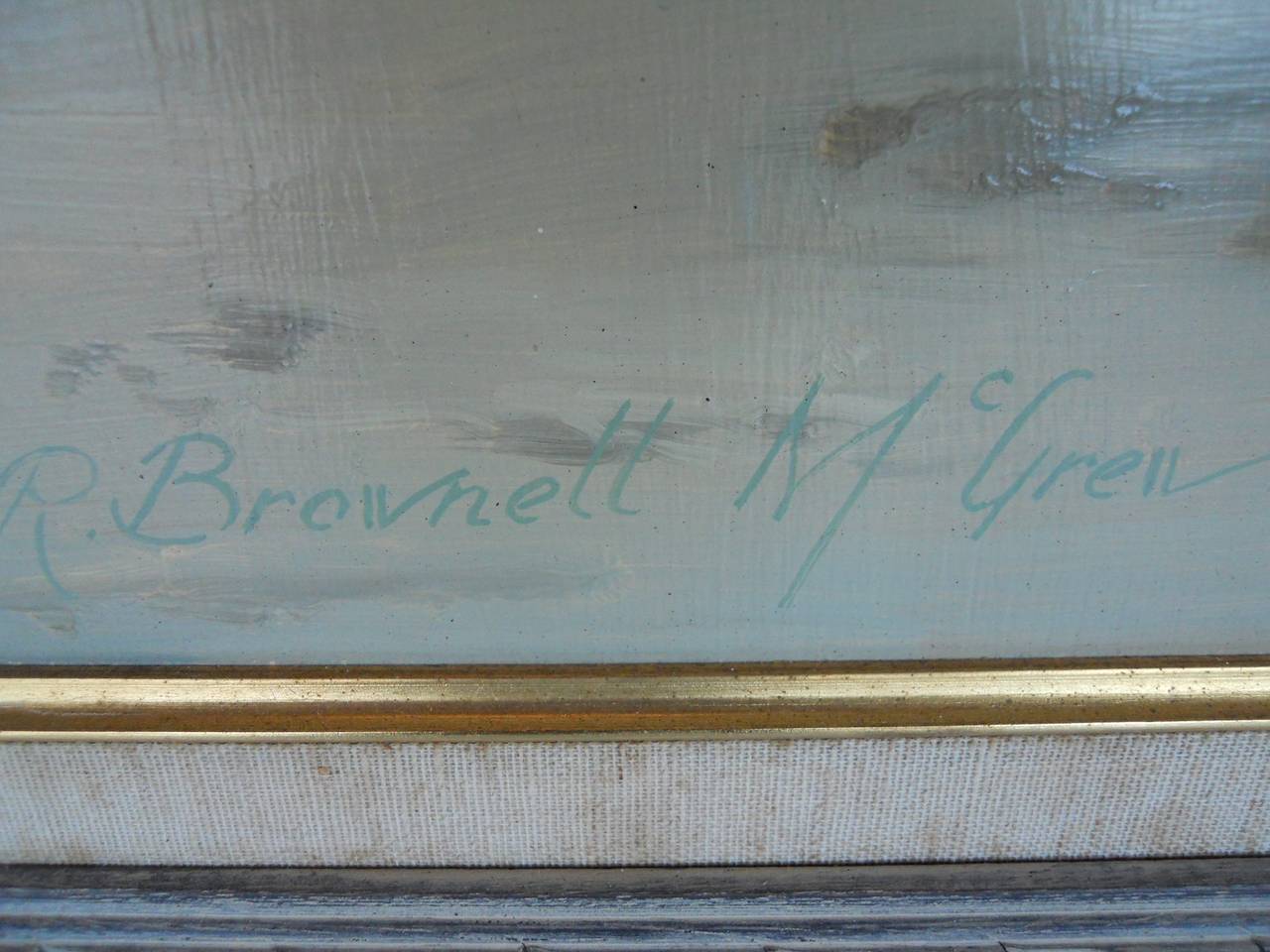 Mid-20th Century Set of Two Paintings by R. Brownell McGrew, Signed For Sale