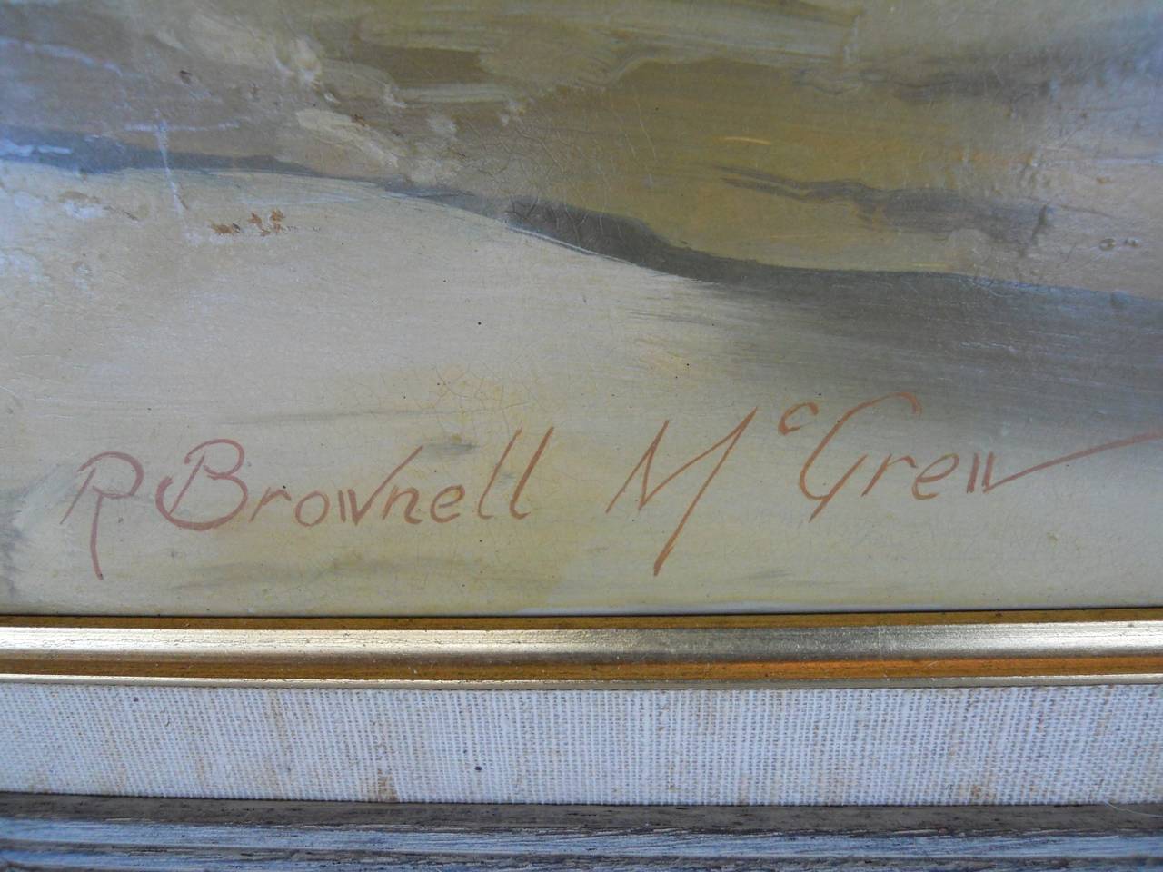 Canvas Set of Two Paintings by R. Brownell McGrew, Signed For Sale