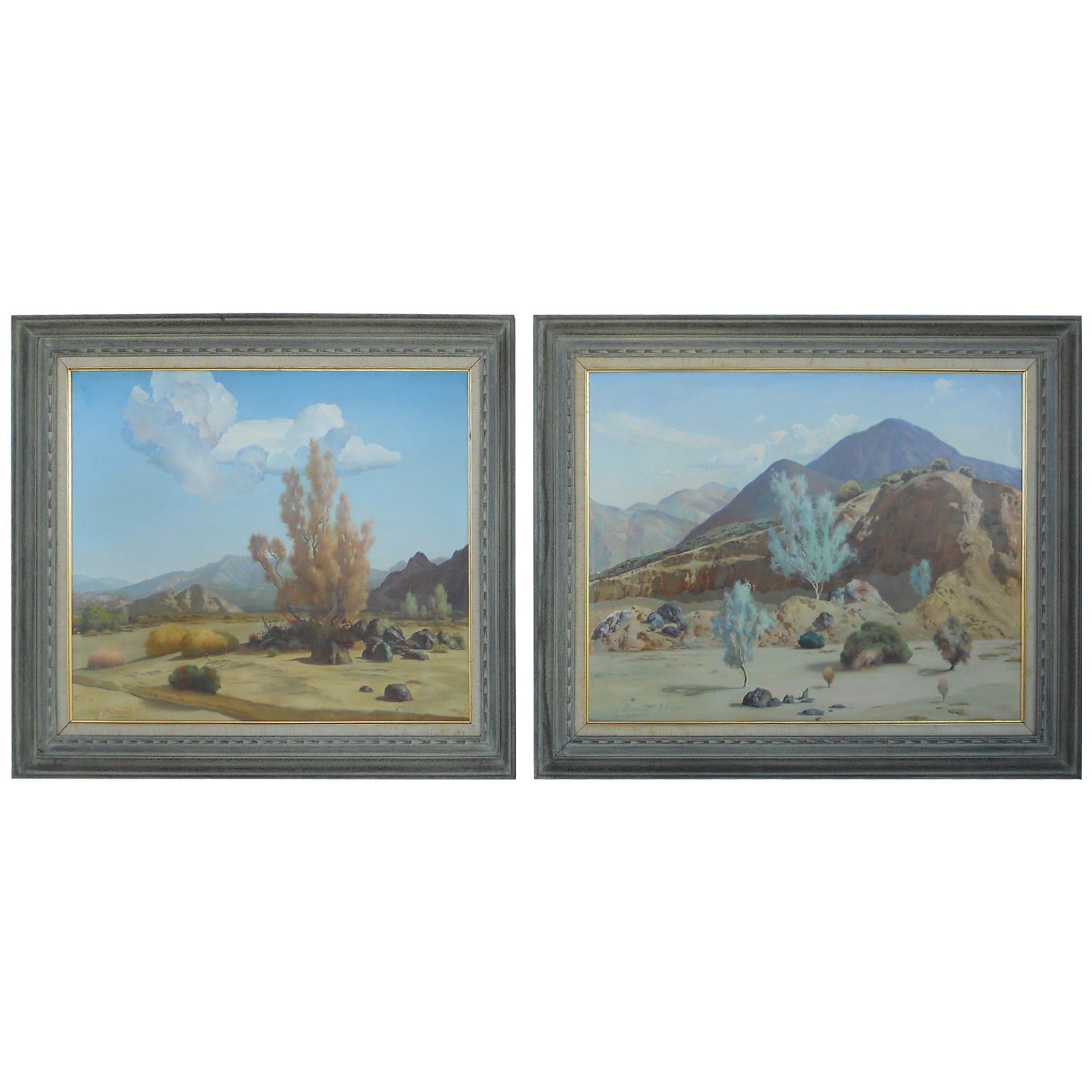 Set of Two Paintings by R. Brownell McGrew, Signed For Sale