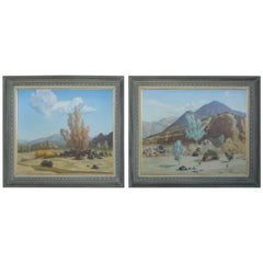Vintage Set of Two Paintings by R. Brownell McGrew, Signed