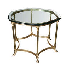 Six Sided Brass Table by La Barge