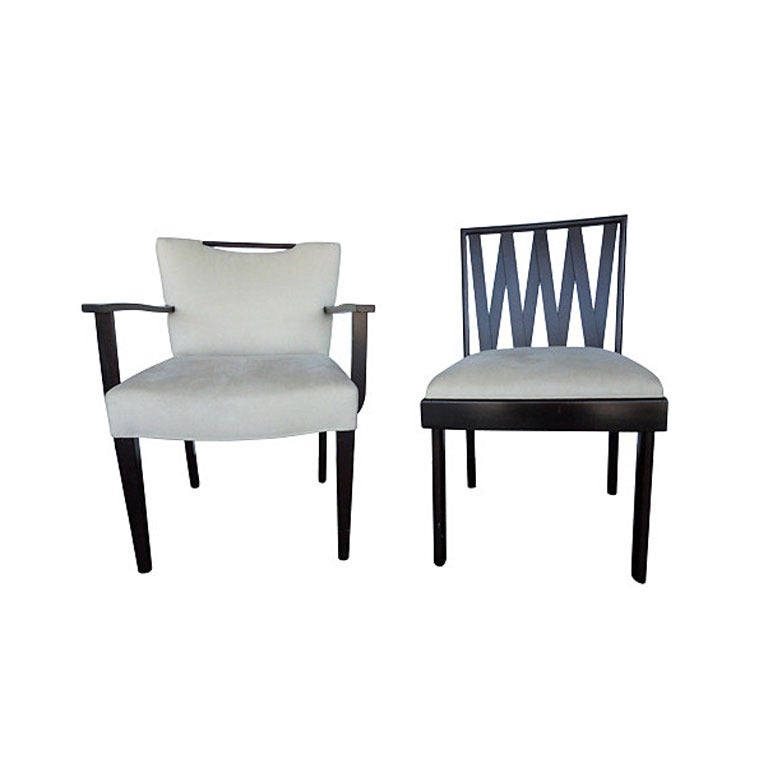 Beautiful Set of 10 Mid Century c. 1949 Paul Frankl Dining Chairs