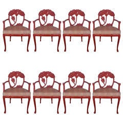 Elegant Set of 8 Italian Chairs