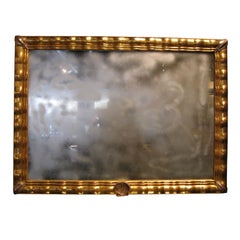 Hand Carved Water Gilt Wood Mirror