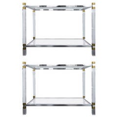 Exceptional Pair of Vintage End Tables in the Style of Charles Hollis Jones