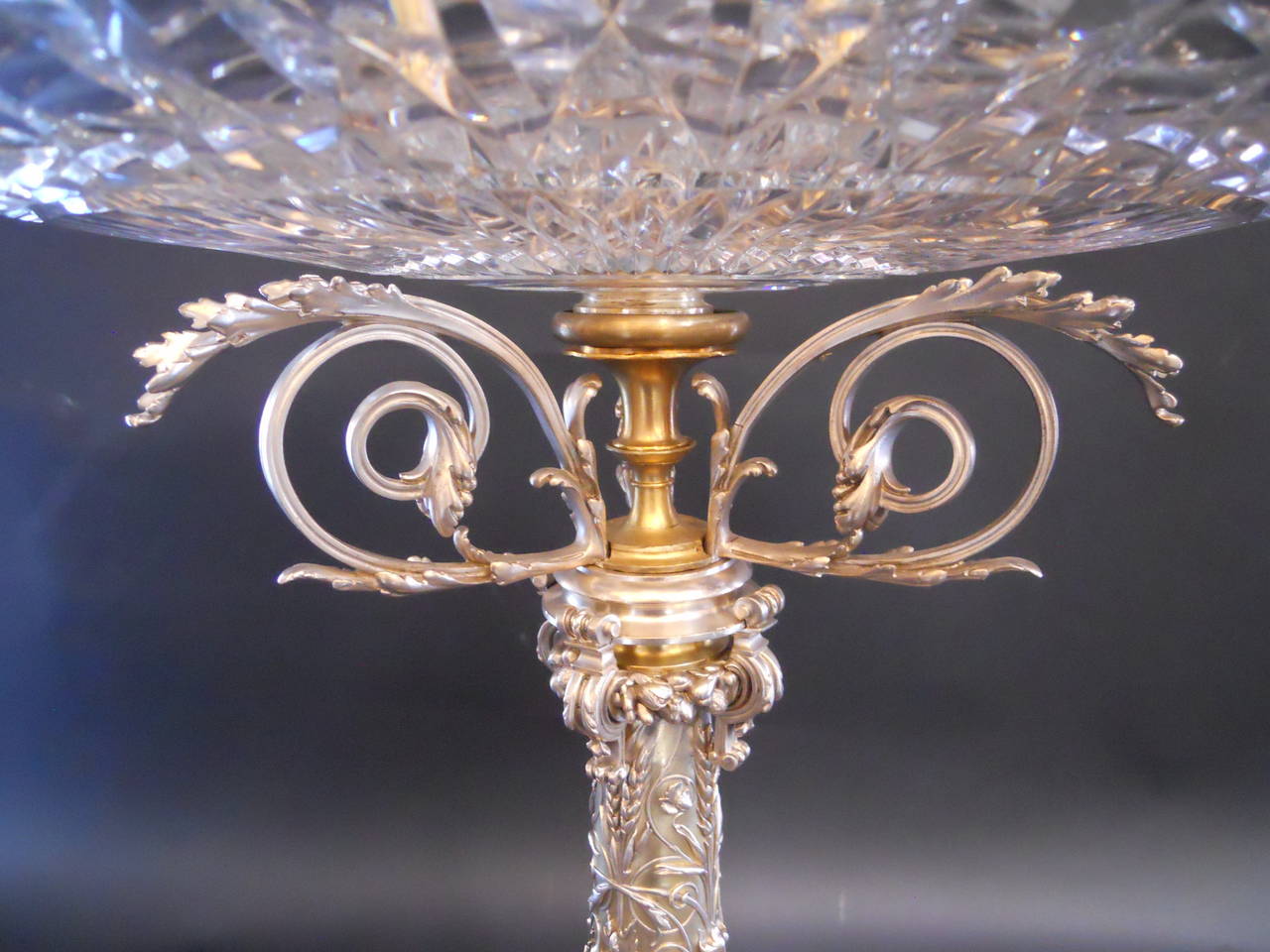 Late 19th Century Christofle Gilt and Silvered Bronze Centerpiece