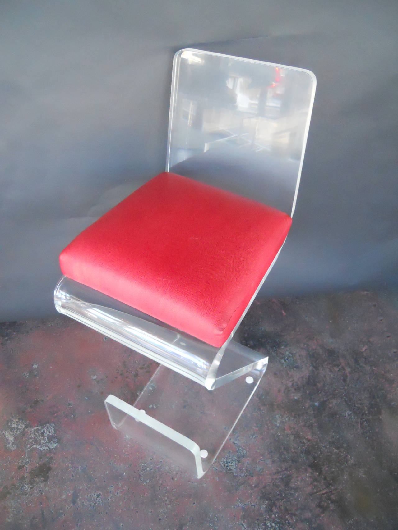 American Pair of Vintage Lucite Bar Stools