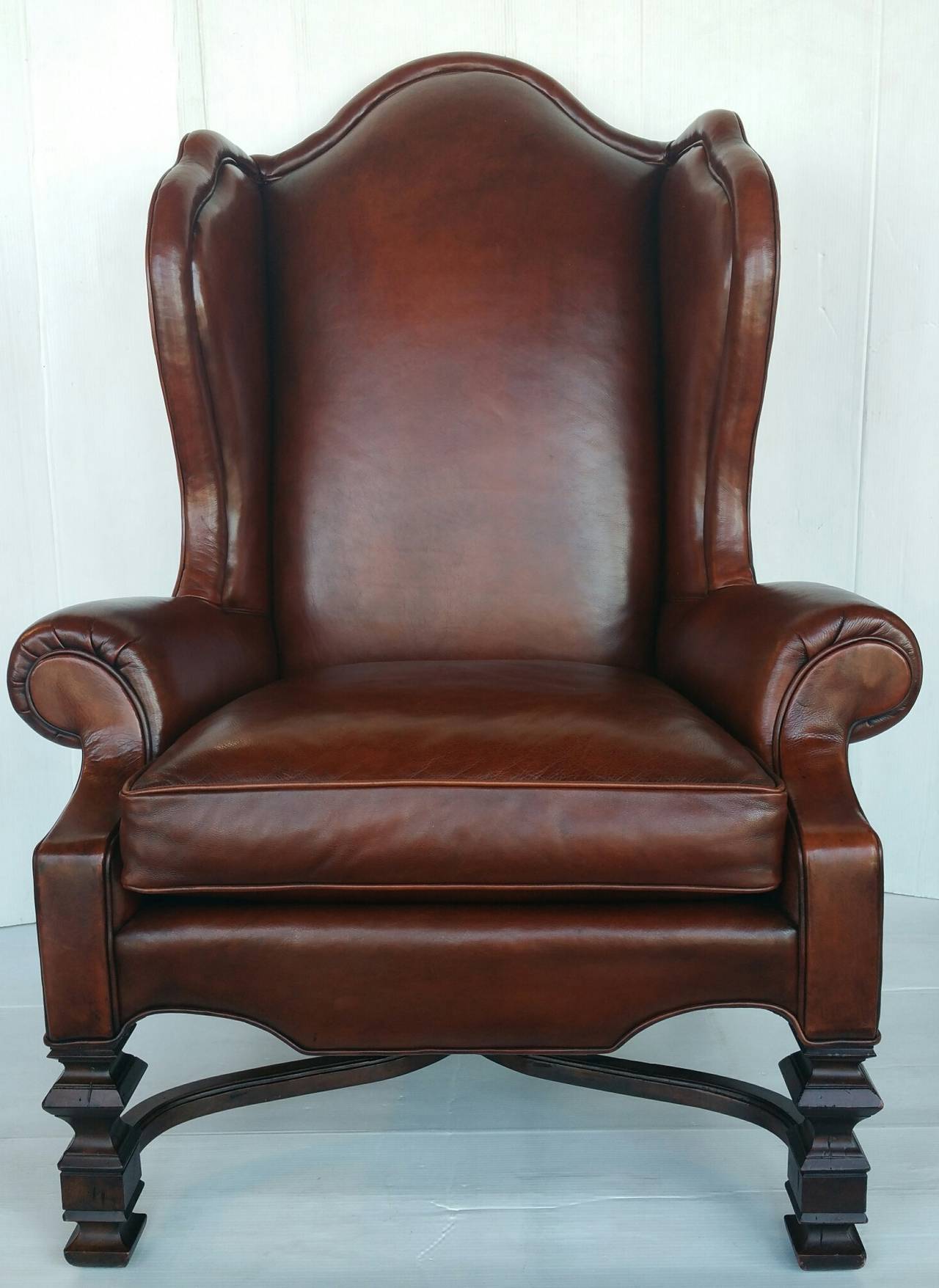 Pair of wingback chairs.