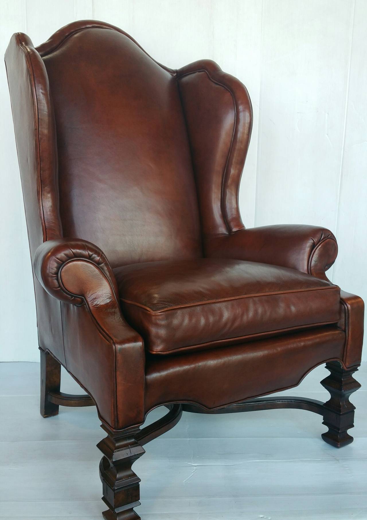 American Pair of Wingback Chairs