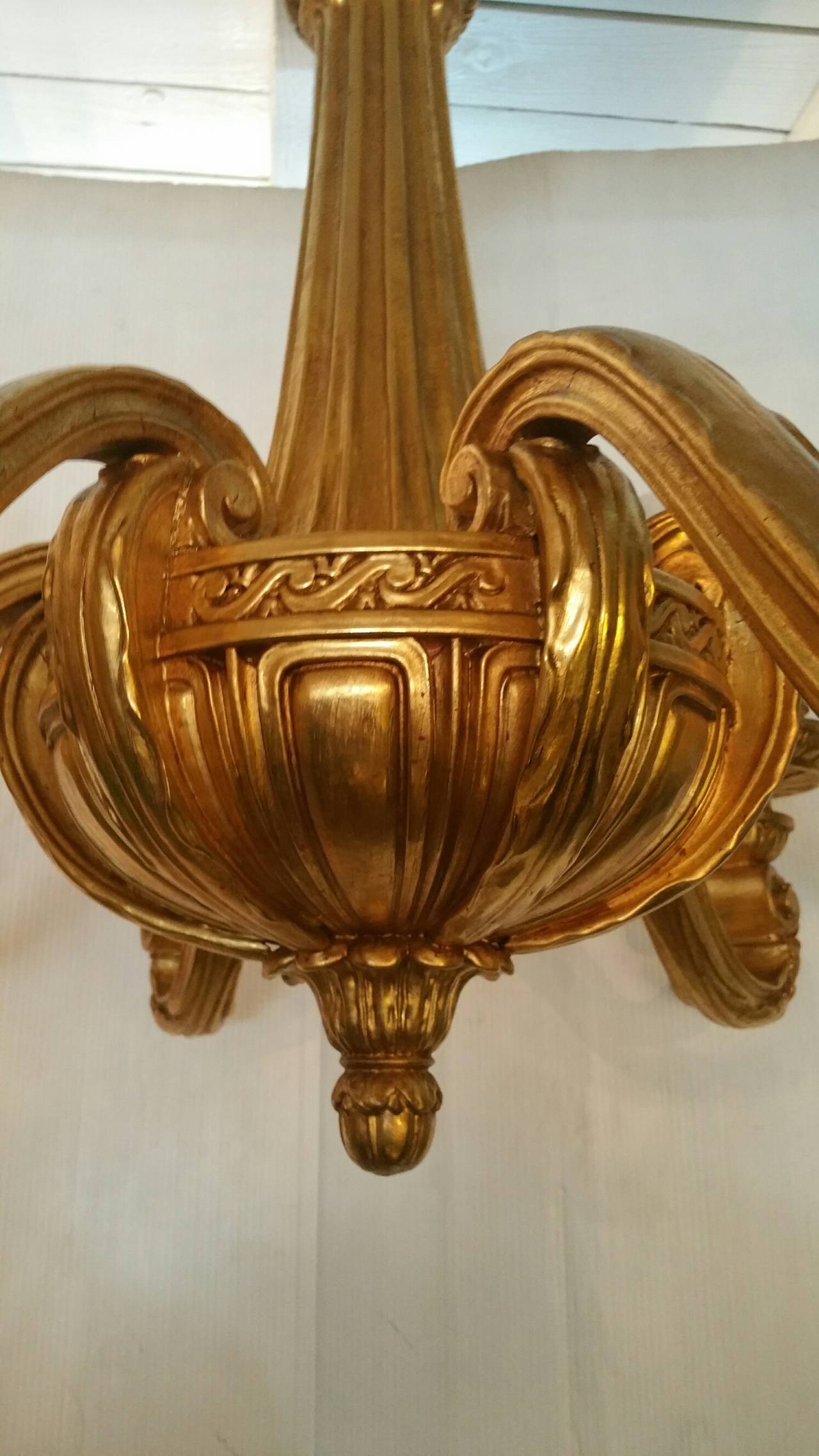 Hand-Carved 19th Century Chandelier 1
