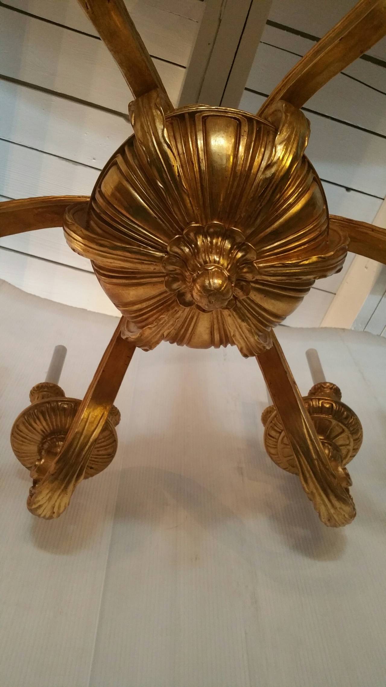 Hand-Carved 19th Century Chandelier 3