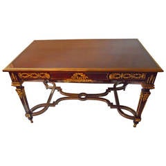 Louis XVI Style Gilt Bronze Mounted Center Table by Paul Sormani