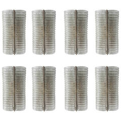Set of Eight Barovier e Toso Double Bauletto Wall Sconces